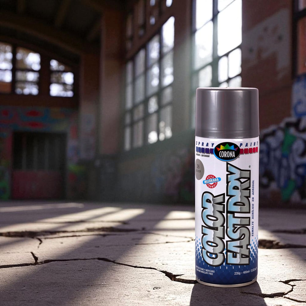 Comprar Pintura En Spray Corona Fast Dry Color Plata -400ml | Walmart ...