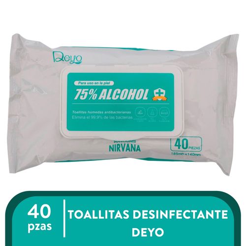 Toallitas Desinfectantes Deyo, 40 unidades