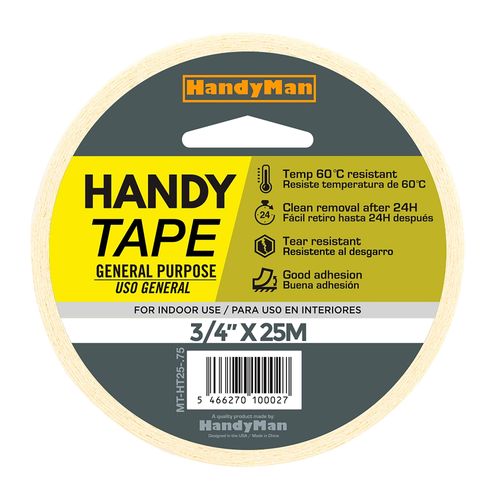 Masking handy tape Handyman uso general -3/4 pulgadadas x 25 metros