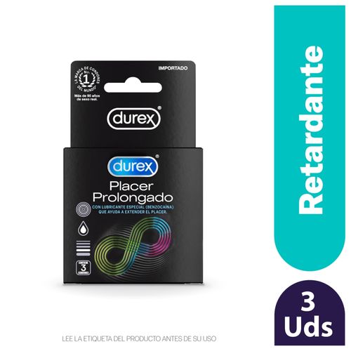 Preservativo Durex placer prolongado - 3 Uds