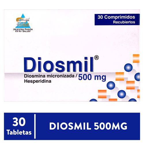 Diosmil Global Pharma 500 Mg X 30 Tabletas
