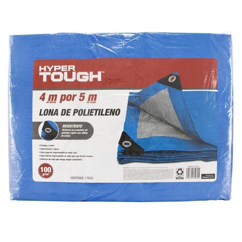 Lona De Polietileno Hyper Tought Color Azul 4x5 mts