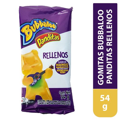 Gomitas Bubbaloo panditas rellenos - 54 g
