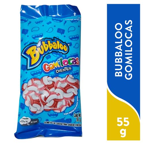Gomitas Bubbaloo gomilocas dientes - 55 g