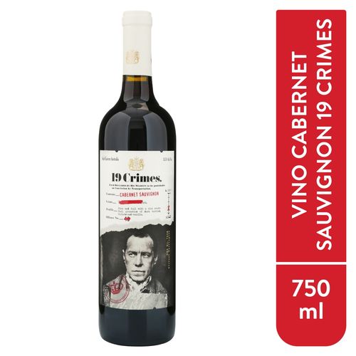 Vino  19 Crímes cabernet sauvignon - 750 ml