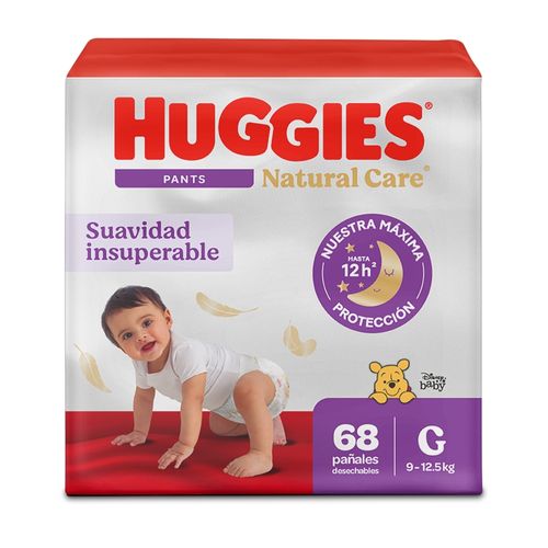 Pañales Huggies Natural Care Pants Etapa 3/G - 68 Unidades