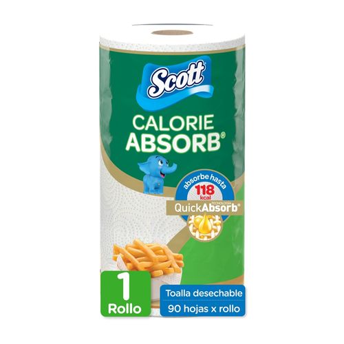 Toalla de Papel Scott Calorie Absorb 90 hojas por Rollo -  1 Rollo