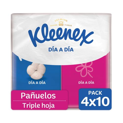 Pañuelos faciales Kleenex de bolsillo 4 Pack de 10 Uds - 40 Uds