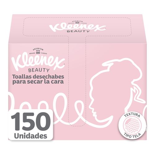 Toallas Kleenex Beauty para secar la cara - 150 Unidades