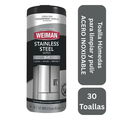 Toallas Limpiadoras Para Metal Weiman - 30Uds