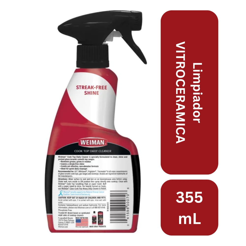 Comprar Limpiador Weiman Multius Vitroc ConTrig - 355ml | Walmart