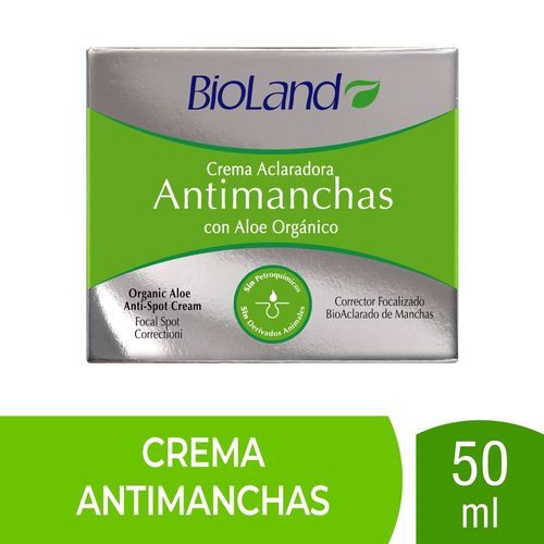 Crema Aclaradora Bioland Aloe Vera Antimanchas - 50 ml