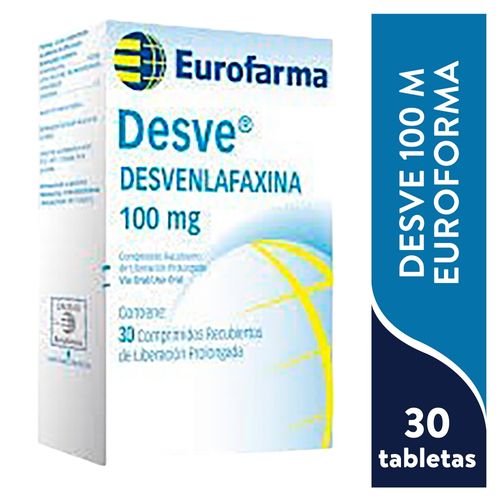 Devenlafaxina Eurofarma 100 mg caja 30 comprimidos - Precio indicado por caja