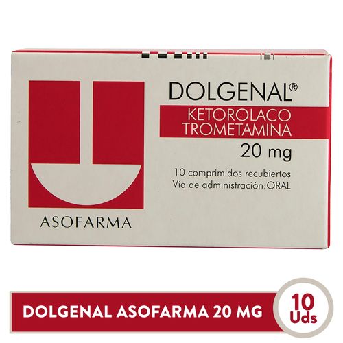 Dolgenal Asofarma 20 Mg, Precio indicado por unidad
