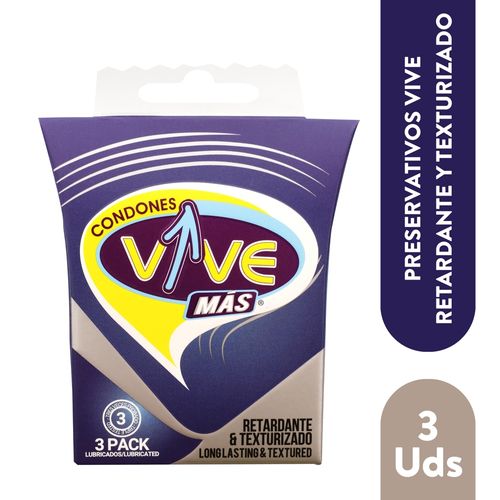 Preservativo Vive retardante caja 3 Uds - Precio indicado por caja