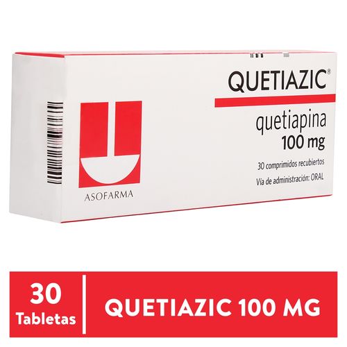 Quetiazic 100 mg caja 30 comprimidos - Precio indicado por caja
