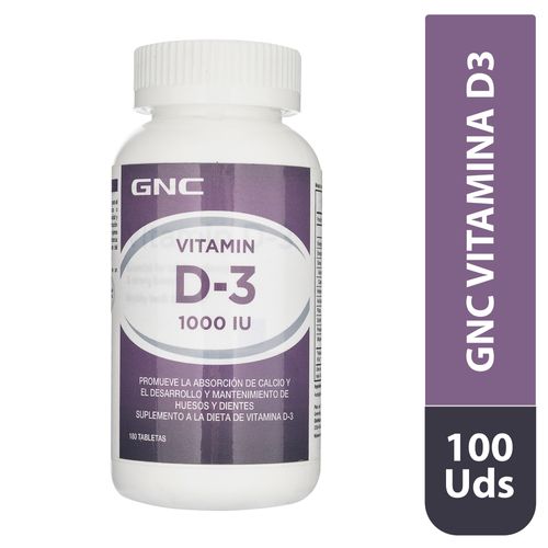 Gnc Vitamina D3 180 Tabletas