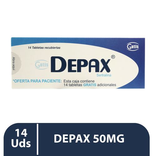 Depax 50 mg caja 30 comprimidos - Precio indicado por caja