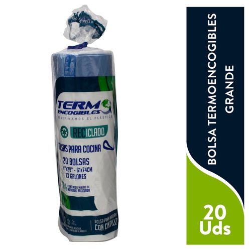 Bolsa Termoencogibles Para Basura Blanco Grande 20 unidades
