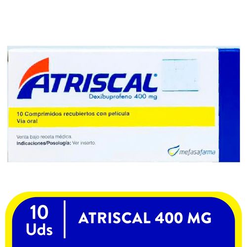 Atriscal 400 mg caja 10 comprimidos - Precio indicado por comprimido