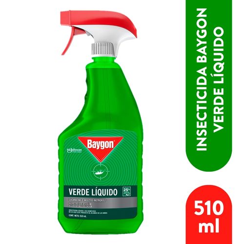 Insecticida Baygon Ultra Verde Líquido Mata Cucarachas e Insectos Rastreros - 510 ml