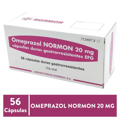 Omeprazol Normon 20 Mg, Precio indicado por unidad