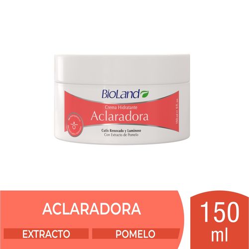 Crema Bioland Aclaradora Con Pomelo Orgánico, Hidratante - 150ml