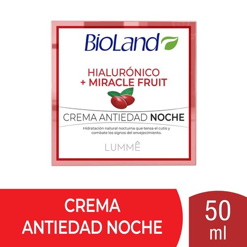 Crema Facial Bioland Ácido Hialurónico Antiedad Noche - 50 ml