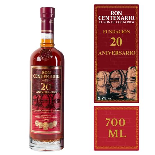 Ron Centenario Fundación 20 años - 700 ml