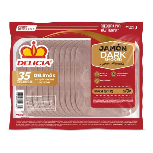 Jamón Delicia Dark Smoked - 454 g