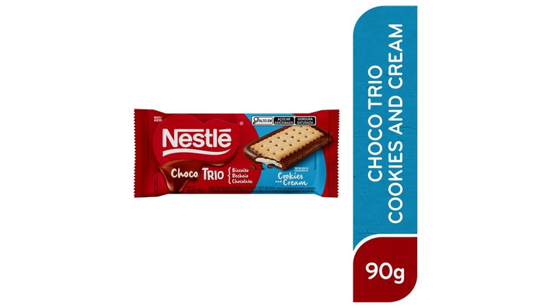 Comprar Chocolate Choco Trio Nestlé Cookies and Cream - 90 g