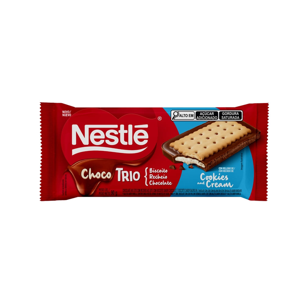 Comprar Chocolate Choco Trio Nestlé Cookies and Cream - 90 g