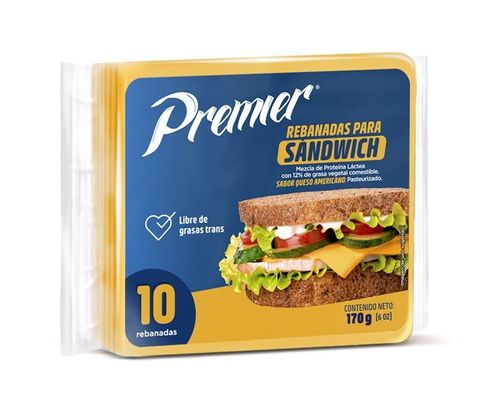 Queso Premier en rebanadas Sandwich - 170 g
