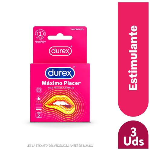 Preservativo Durex máximo placer - 3 Uds