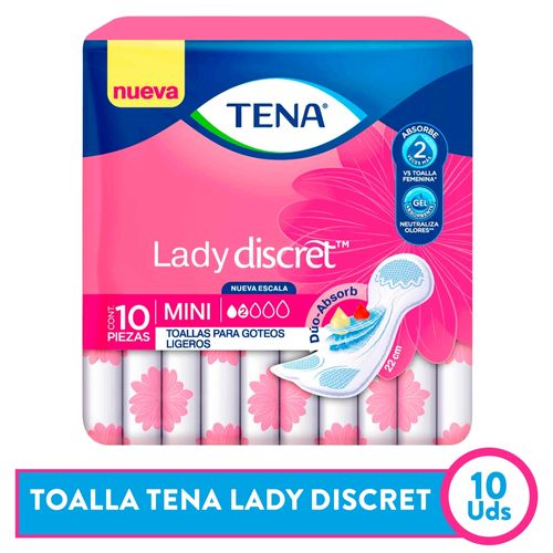 Toalla Incont Tena Lady Mini 10Ea