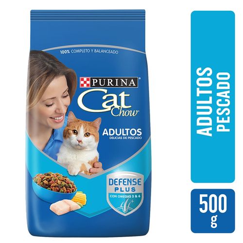 Alimento Gato Adulto Purina Cat Chow Defense Plus Pescado - 500 g