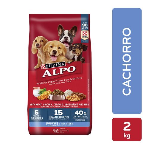 Alimento Para Perro Cachorro Purina Alpo Carnitas Leche y Cereal - 2 kg