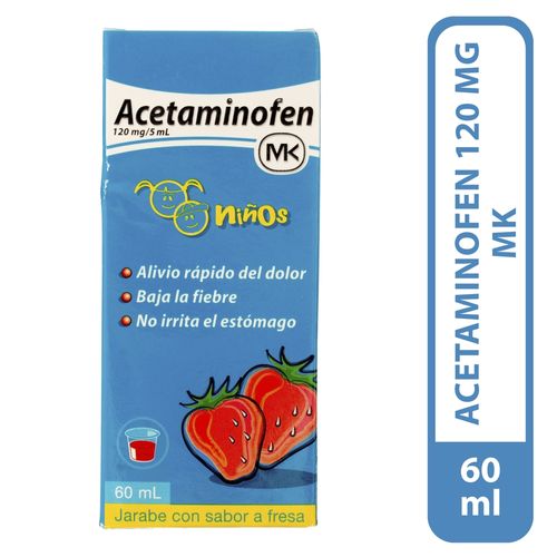 Acetaminofén Para Niños MK, Jarabe 120 Mg -60 ml