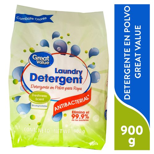 Detergente en polvo Great Value antibacterial - 900 g