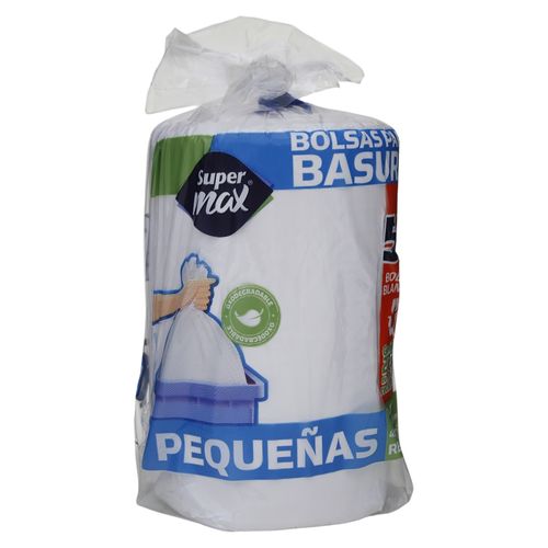 Bolsa Para Basura Supermax, Blanca Rollo Pequeña 50 unidades
