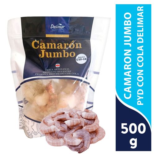 Camaron Jumbo Pyd Con Cola Delimar - 500 g