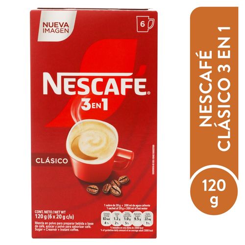 Cafe Nescafe Clasico 3 En 1 120 Gr