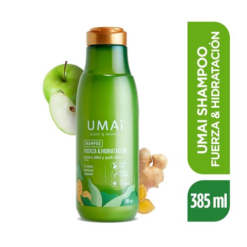 Shampoo UMAI Fuerza e Hidratación Cabello débil y quebradizo - 385 ml