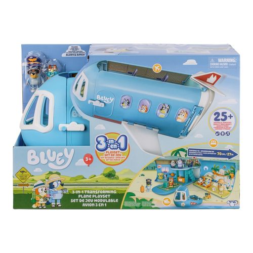 Set de juguete Bluey avión 3 en 1