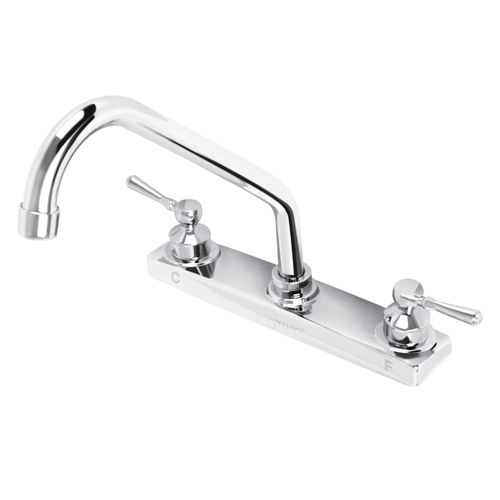 Mezcladora Para Fregadero Mainstays Acero Inoxidable Cuello de Ganso - 8 Pulgadas