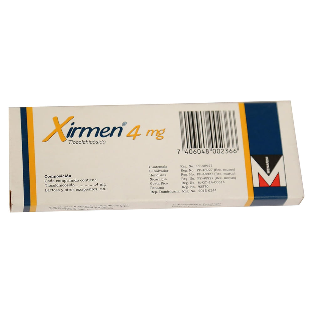 Xirmen 4 mg caja 10 comprimidos - Precio indicado por comprimido ...