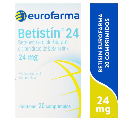 Sistema Nervioso Eurofarma Betistin 24mg x 20 Comprimidos