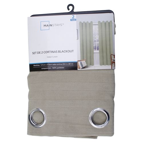 Ms Set 2 Cortinas Blackout Var Colore