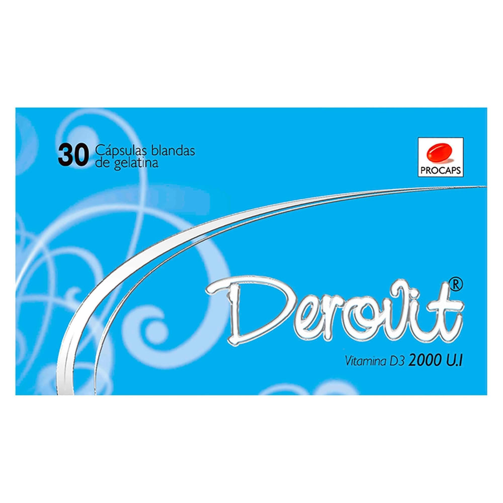Comprar Derovit capsulas de gelatina Procaps con vitamina D3 2000IU -30 ...