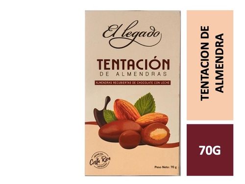 Tentacion de Almendras El Legado cubiertas de chocolate  - 70 g